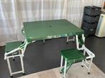 Campingtafel met 4 zitjes - Compact en handig!, Ophalen, Gebruikt, Campingtafel
