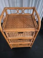 Rotan / rieten ladenkast (vintage), Huis en Inrichting, Kasten | Ladekasten, 50 tot 100 cm, Minder dan 100 cm, 25 tot 50 cm, Zo goed als nieuw