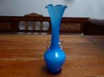 Vintage opaline vaasje in blauw, Ophalen of Verzenden