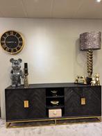 Dressoir Blackbone Gold Richmond interiors, Richmond Interiors, Ophalen of Verzenden, Zo goed als nieuw, 200 cm of meer