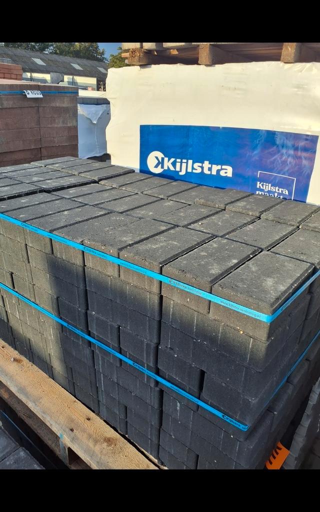 Mooie partij betonklinkers 6cm - antraciet - 31m², Tuin en Terras, Tegels en Klinkers, Zo goed als nieuw, Klinkers, Beton, Ophalen of Verzenden