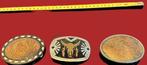 3 x buckle 1x leder en 2 x metaal originele usa riem buckles, Kleding | Heren, Riemen en Ceinturen, Minder dan 95 cm, Ophalen of Verzenden