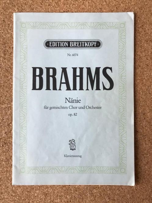 J. Brahms - Nänie für gemischten Chor und Orchester, Muziek en Instrumenten, Bladmuziek, Gebruikt, Artiest of Componist, Klassiek