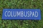 Emaille straatnaambord - Columbuspad Alkmaar, Verzamelen, Ophalen of Verzenden, Zo goed als nieuw, Reclamebord