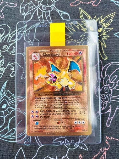 Pokemon Metal Charizard Goud Celebrations UPC Promo, Hobby en Vrije tijd, Verzamelkaartspellen | Pokémon, Nieuw, Losse kaart, Foil