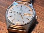 Vintage Omega Quartz Day-Date 196.0065, Sieraden, Tassen en Uiterlijk, Horloges | Heren, Staal, Gebruikt, Staal, Verzenden