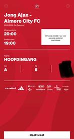 Jong ajax almere city, Seizoenskaart, Eén persoon, Maart