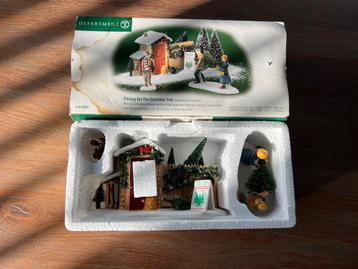 Department kerst huisje picking out the christmas tree beschikbaar voor biedingen