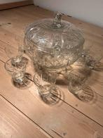 Vintage Kristallen Punch Bowl Set, Ophalen