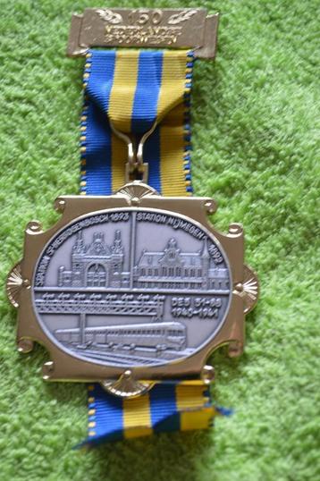 medaille 150jaar Ned.spoorwegen station s'Hertogenbosch 1893 beschikbaar voor biedingen