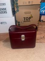 Vintage beauty koffertje bordeaux, Gebruikt, Ophalen of Verzenden, Minder dan 35 cm, Minder dan 50 cm