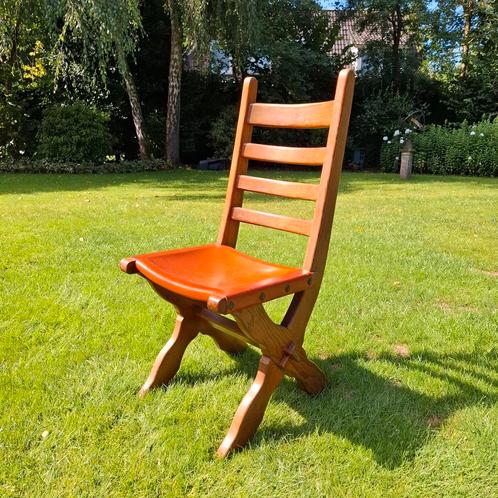 7x Robuust Stevige Eiken Houten Stoelen - Eetkamerstoelen, Huis en Inrichting, Stoelen, Gebruikt, Vijf, Zes of meer stoelen, Hout