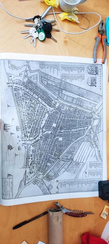 reproductie van historische kaart van Rotterdam  beschikbaar voor biedingen