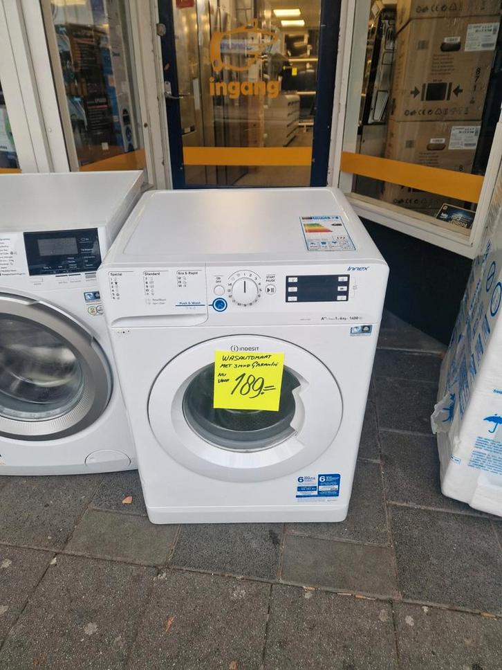 Indesit Wasmachine 6kg, 1400 toeren - Zo goed als nieuw!, Witgoed en Apparatuur, Wasmachines, Zo goed als nieuw, Voorlader, 4 tot 6 kg