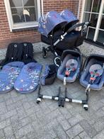 complete bugaboo donkey twin editie Botanic vlinders/bloemen, Ophalen, Bugaboo, Zo goed als nieuw, Verstelbare duwstang