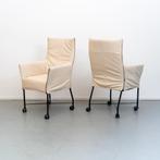 6x Montis Chaplin eetkamerstoelen Crême wit, Niet ingevuld, Niet ingevuld, Nieuw, Leer