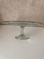 Vintage Glazen taartplateau, Ophalen of Verzenden, Zo goed als nieuw