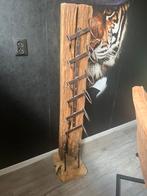 Prachtig wijnrek van mangohout, Huis en Inrichting, Woonaccessoires | Wijnrekken, Ophalen, Zo goed als nieuw, Hout, 75 cm of meer