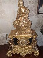 Grote Antieke zware bronse pendule, Antiek en Kunst, Antiek | Klokken, Ophalen of Verzenden