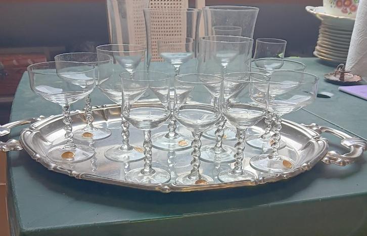 bohemia glazen set van 15 glazen, Antiek en Kunst, Antiek | Glas en Kristal, Ophalen