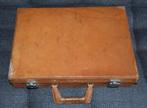 Vintage Leren Attaché Koffer, 40 tot 50 cm, Overige typen, Gebruikt, Ophalen of Verzenden