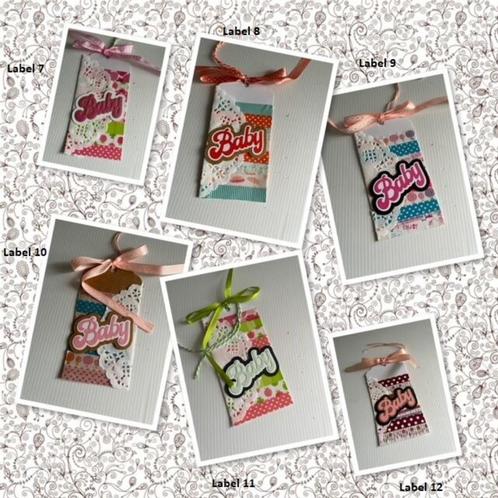Labels bij Fracor Creaties, Hobby en Vrije tijd, Kaarten | Zelfgemaakt, Nieuw, Overige thema's, Verzenden