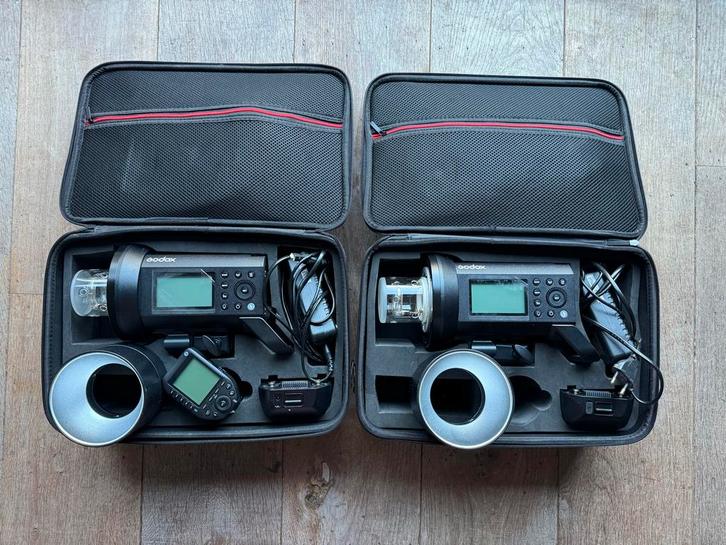 Godox AD400 Pro Set - 2 Flitsers + GodoxXPRO-SII transmitter, Audio, Tv en Foto, Fotografie | Flitsers, Gebruikt, Overige merken