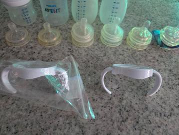 Avent Flessen(+ 1x anti colic)  + Spenen (0-4) beschikbaar voor biedingen