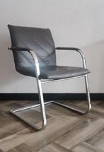 Te koop: 4 Prachtige Klöber Stoelen, Huis en Inrichting, Ophalen, Zo goed als nieuw, Grijs, Leer