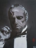 Groot Paintbrush schilderij 1 meter bij 1 meter, Antiek en Kunst, Ophalen of Verzenden