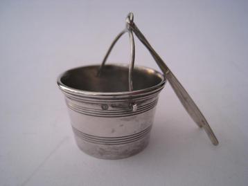 ZILVER - ZILVEREN THEE ZEEF TUITJE m. ORIGINELE HAAK,  beschikbaar voor biedingen