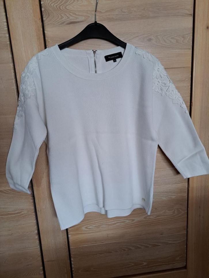 feestelijke trui, mt 40, Terre Bleue, katoen, Kleding | Dames, Truien en Vesten, Zo goed als nieuw, Maat 38/40 (M), Wit, Ophalen of Verzenden