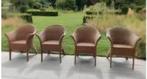 Gratis Rotan tuinstoelen 4 stuks, Ophalen, Zo goed als nieuw, Rotan