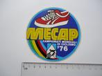 sticker 1976 Italie Regenboog wielrennen Mecap racfiets retr, Verzenden, Zo goed als nieuw, Bedrijf of Vereniging