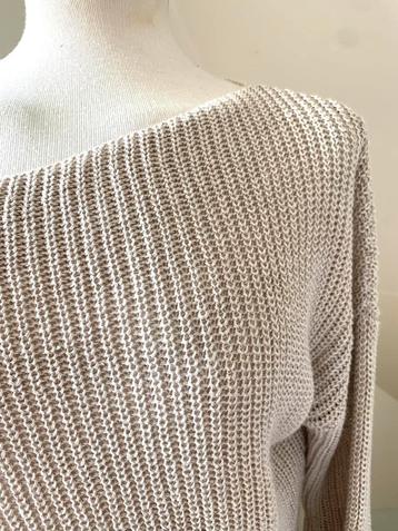 Trui vest Pauw 2 38 M beige crème roze wit linnen  beschikbaar voor biedingen