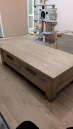 Eiken salontafel met opbergruimte, Huis en Inrichting, Tafels | Salontafels, Ophalen, 100 tot 150 cm, 50 tot 75 cm, Eikenhout