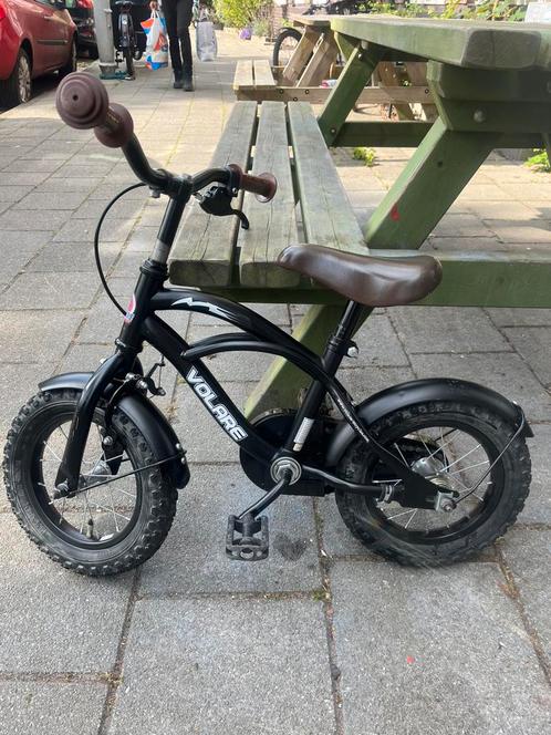 Mooie Volare Black Cruiser kinderfiets 12inch, Fietsen en Brommers, Fietsen | Kinderfietsjes, Minder dan 16 inch, Zijwieltjes