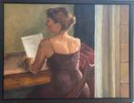 klassiek schilderij: Vrouw aan bureau, LAROS 2006, Ophalen