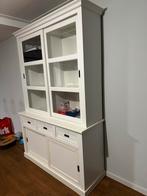 Witte buffetkast met glazen schuifdeuren, Antiek en Kunst, Ophalen
