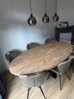 Complete zgan eethoek, Ophalen, Zo goed als nieuw, Industrieel, 6 tot 8 stoelen