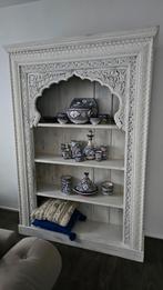 Oosterse Boekenkast - Mangohout, Handgemaakt, Ophalen, Met plank(en), 100 tot 150 cm, Zo goed als nieuw