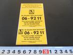 sticker De Gouden Gids Servicelijn 06-9211, Ophalen, Zo goed als nieuw, Bedrijf of Vereniging