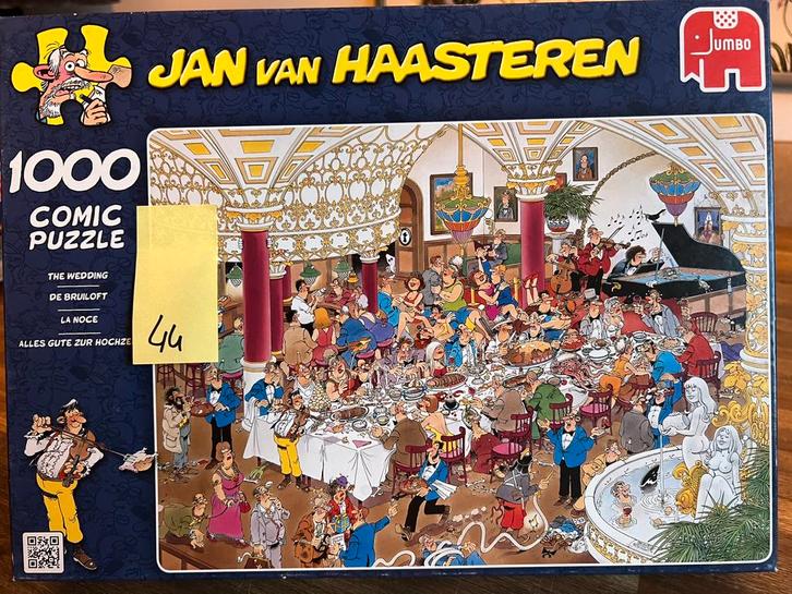 Jan van Haasteren - De Bruiloft 1000 stukjes puzzel (44), Hobby en Vrije tijd, Denksport en Puzzels, Zo goed als nieuw, Legpuzzel