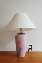 Roze keramieken vintage lamp. Grote pastelkleurige tafellamp, Overige materialen, Vintage, pastel, eclectisch, hollywood regency