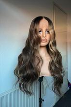 Beige brown balayage lace wig pruik haarwerk echt haar, Ophalen, Zo goed als nieuw, Pruik of Haarverlenging