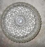 Vintage Plafonnière Lampenkap Mid Century - Gaaf!, Ophalen of Verzenden, Zo goed als nieuw, Glas, Mid-Century Modern