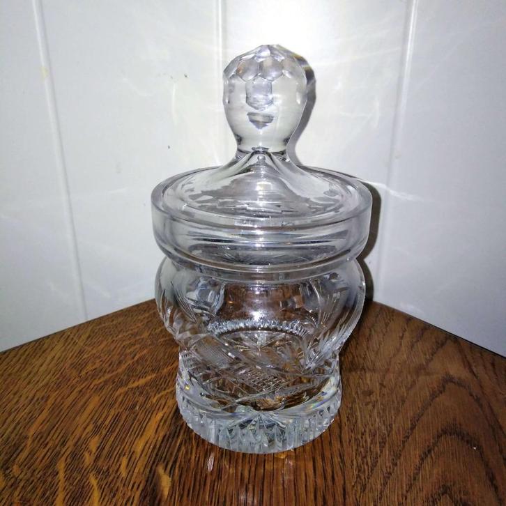 Kristallen potje met deksel - Royal Crystal Rock (Italy), Verzamelen, Porselein, Kristal en Bestek, Zo goed als nieuw, Overige typen