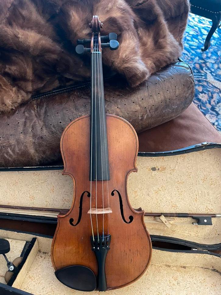Antieke viool, Muziek en Instrumenten, Strijkinstrumenten | Violen en Altviolen, Gebruikt, Overige formaten, Met koffer, Ophalen of Verzenden