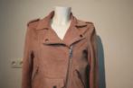 Tigha soepel vallende leren jas biker model oud roze mt L, Verzenden, Maat 42/44 (L), Zo goed als nieuw, Tigha