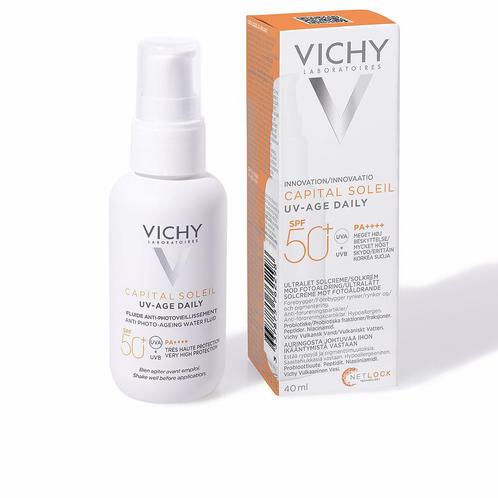 Vichy Capital Soleil UV-Age Daily SPF50+ 40ml, Sieraden, Tassen en Uiterlijk, Uiterlijk | Gezichtsverzorging, Nieuw, Verzorging